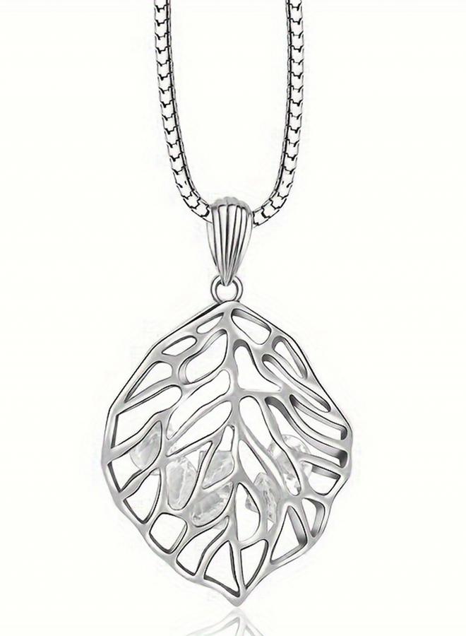 Take Two Women Silver Leaf Pendant Necklace - Image 3